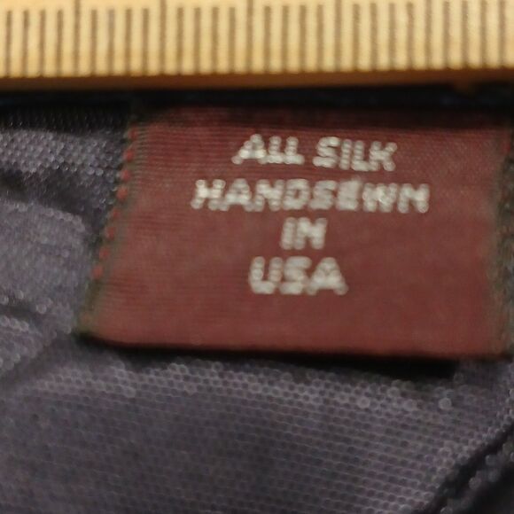 Joseph A. Bank Corporate Collection Blue Tie Christmas Themed Pattern 57" x 3.75 - Picture 5 of 6